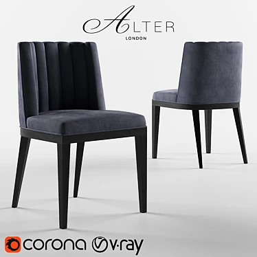 Elegant Fusion: Bespoke Dining Chair 3D model image 1 