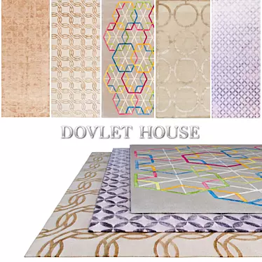 Luxury Carpets Set - DOVLET HOUSE (5 Pieces) 3D model image 1 