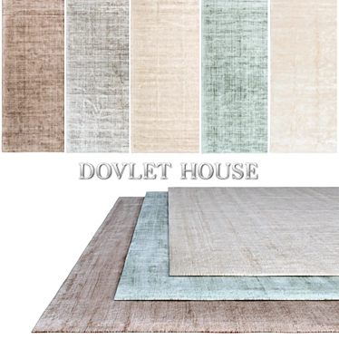 DOVLET HOUSE Silk Carpets Set (5 Pieces) 3D model image 1 