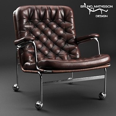 Vintage Leather Armchair 3D model image 1 