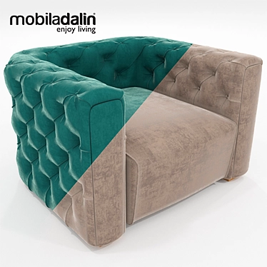 Stylish Armchair New York 3D model image 1 