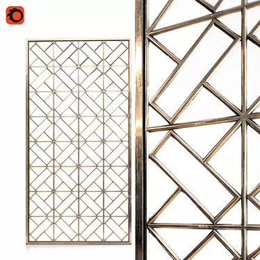 Decorative Metal Screen | Unique Design 3D model image 1 