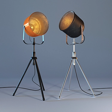 Sleek Floor Lamp Spotlights 3D model image 1 