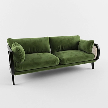 MODERN & COZY | BuzziCane Fabric Sofa 3D model image 1 