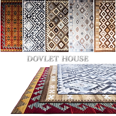 DOVLET HOUSE Carpets 5pc Set 3D model image 1 