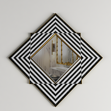 Title: Reflective Elegance Wall Mirror 3D model image 1 