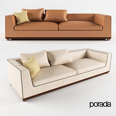  Sleek Porada Kirk Sofa 3D model image 1 