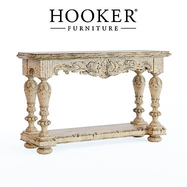 Elegant Sanctuary Console Table 3D model image 1 