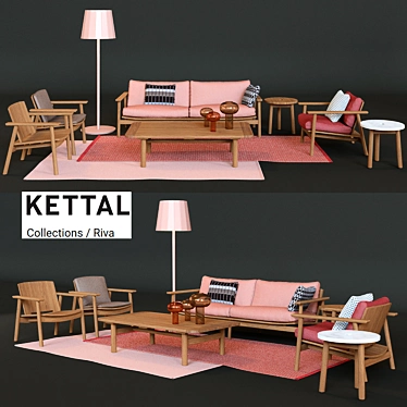 Modern Outdoor Furniture: Kettal Riva 3D model image 1 