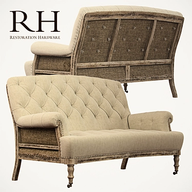 Elegant Napoleon Sofa Set 3D model image 1 