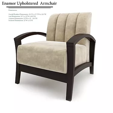 Modern Mid-Century Enamor Armchair 3D model image 1 