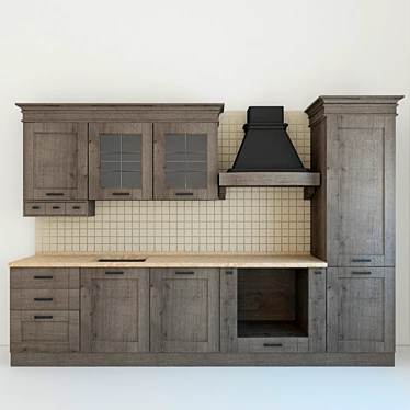 Edelform Straight Kitchen - 3300 Size 3D model image 1 