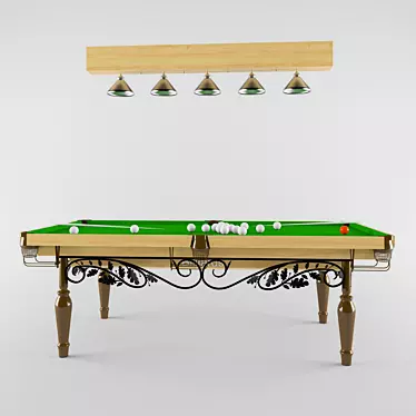 Artistic Wrought Iron Billiard Table 3D model image 1 