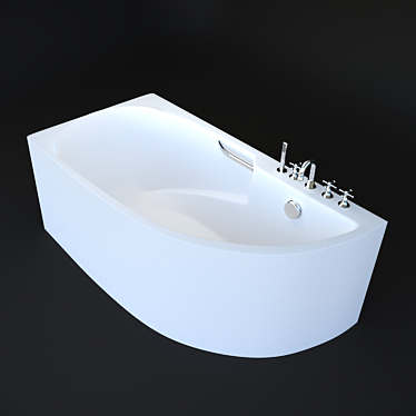 BelBagno Acrylic Bath - Stylish and Spacious 3D model image 1 