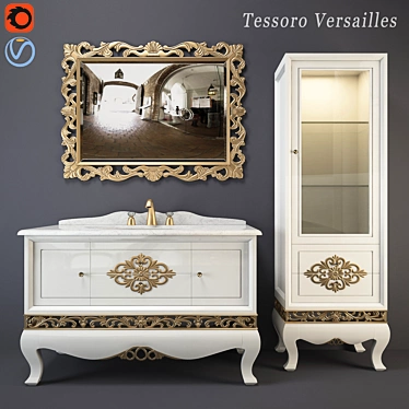 Luxurious Tessoro Versailles Bathroom Furniture 3D model image 1 