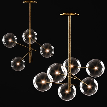 Elegant Bolle Pendant Lighting 3D model image 1 