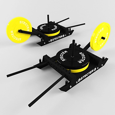 H-Shaped Training Sledge "Wheelbarrow" Kit 3D model image 1 