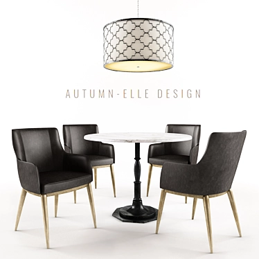 Autumn Elle Chic Dining Set 3D model image 1 