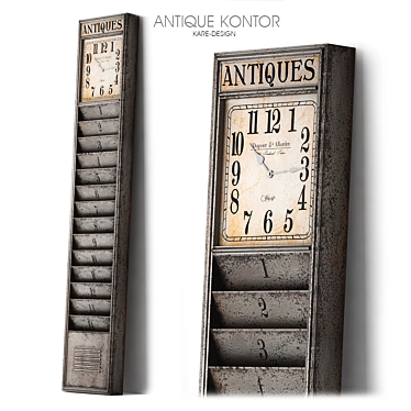 Vintage Office Timepiece 3D model image 1 