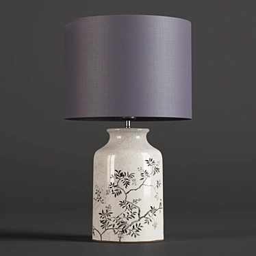 Woodcroft Crackle Glaze Table Lamp 3D model image 1 