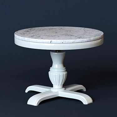 Marble Round Classic Table 3D model image 1 