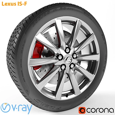 Lexus IS-F Premium Wheel 3D model image 1 