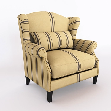 Vintage Napoleon Armchair 3D model image 1 