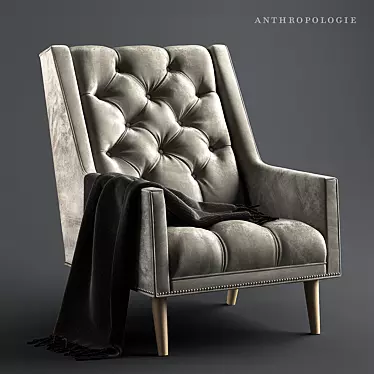 Anthropologie Slub Velvet Booker Armchair