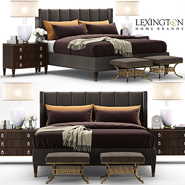 Luxurious Lexington Bed 3D model image 1 