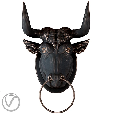 Cow Head Taxidermy Mount 3D model image 1 