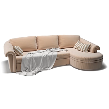 Unwrapped Comfort: Modern Living Room Sofa 3D model image 1 