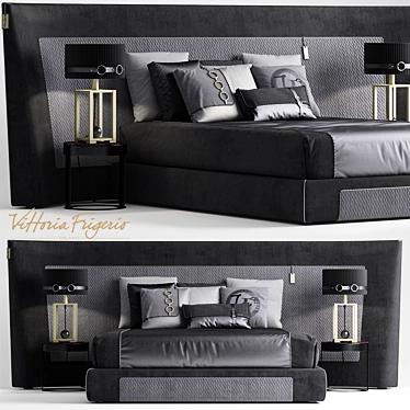 Luxury Italian Bed - Vittoria Frigerio 3D model image 1 