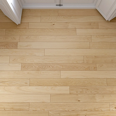 Natural Oak Light Wood Floor 3D Model 3D model image 1 