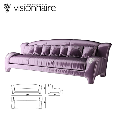 Luxury Ipe Cavalli Domus Sofa 3D model image 1 