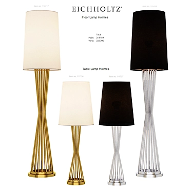 EICHHOLTZ Holmes Floor and Table Lamp Set 3D model image 1 