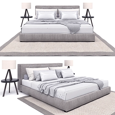 Sleek Dream: Modern Bed 3D model image 1 