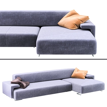 Stylish Modular Sofa: Polys 68,784 3D model image 1 