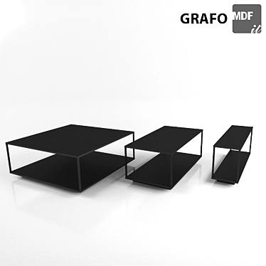 Sleek Grafo Table by MDF ITALIA 3D model image 1 