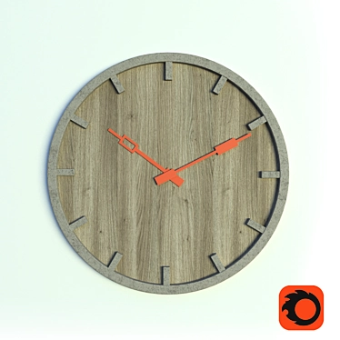 Zambelli Design Concrete Wall Clock 3D model image 1 