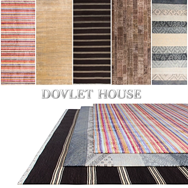 DOVLET HOUSE Carpets 5pc Set 3D model image 1 