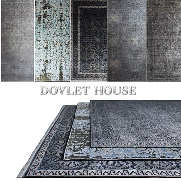 DOVLET HOUSE 5-Piece Carpets (Part 108) 3D model image 1 