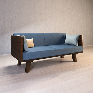 Juno Solid Wood Sofa 3D model image 1 