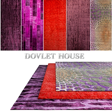 DOVLET HOUSE Carpets (Set of 5, Part 81) 3D model image 1 