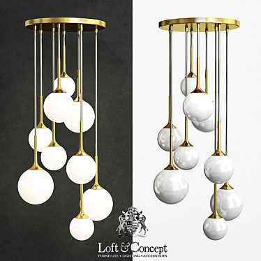 Whitney Chandelier: Elegant Loft Lighting 3D model image 1 