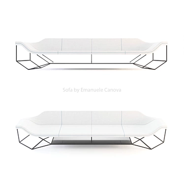 Elevate Your Space with Emanuele Canova's Sofa 3D model image 1 