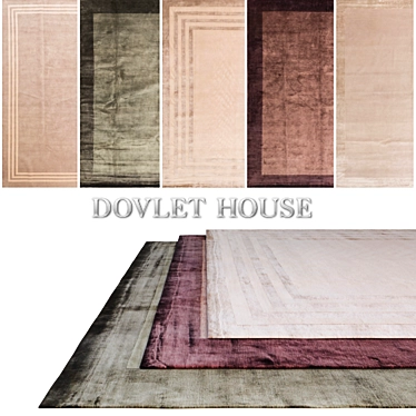 DOVLET HOUSE 5-Piece Carpets (Part 114) 3D model image 1 