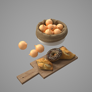 Gourmet 3D Food Model: Exquisite Kitchen Accessories 3D model image 1 