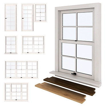 American Sliding Windows: Versatile and Stylish 3D model image 1 