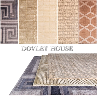 Luxury Carpets by DOVLET HOUSE - Set of 5 (Part 117) 3D model image 1 