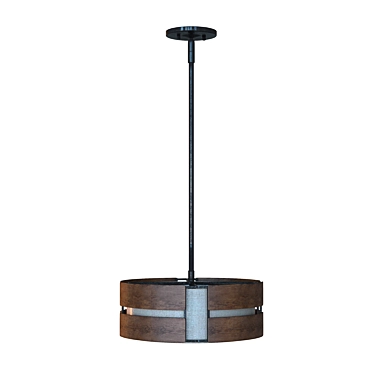 Modern Walnut Pendant Lamp 3D model image 1 